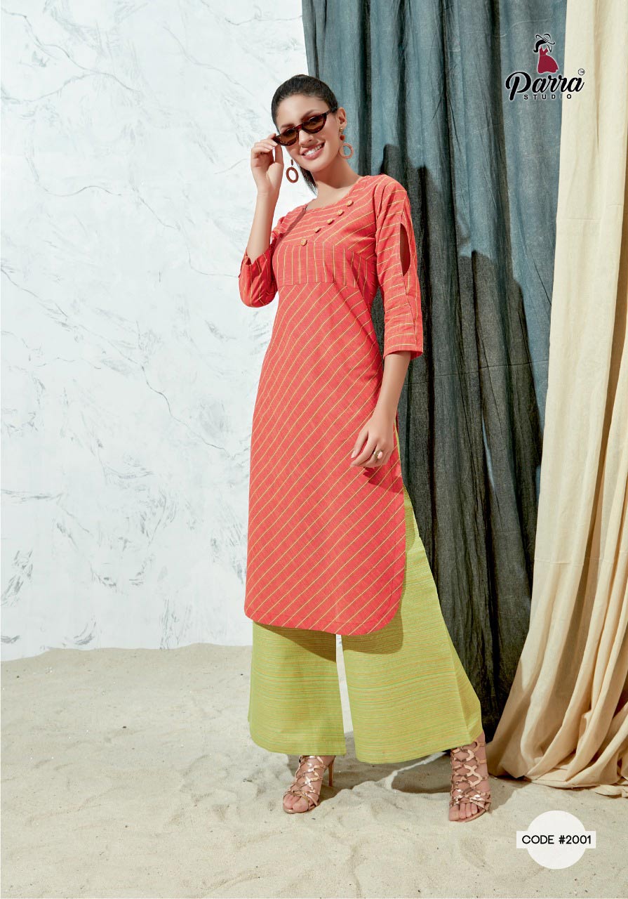 Firoza Parra Studio Cotton Kurti with Palazzo Bottom Firoza Parra Studio Cotton Kurti with Palazzo Bottom