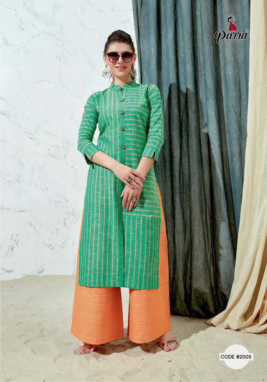 Firoza Parra Studio Cotton Kurti with Palazzo Bottom Firoza Parra Studio Cotton Kurti with Palazzo Bottom