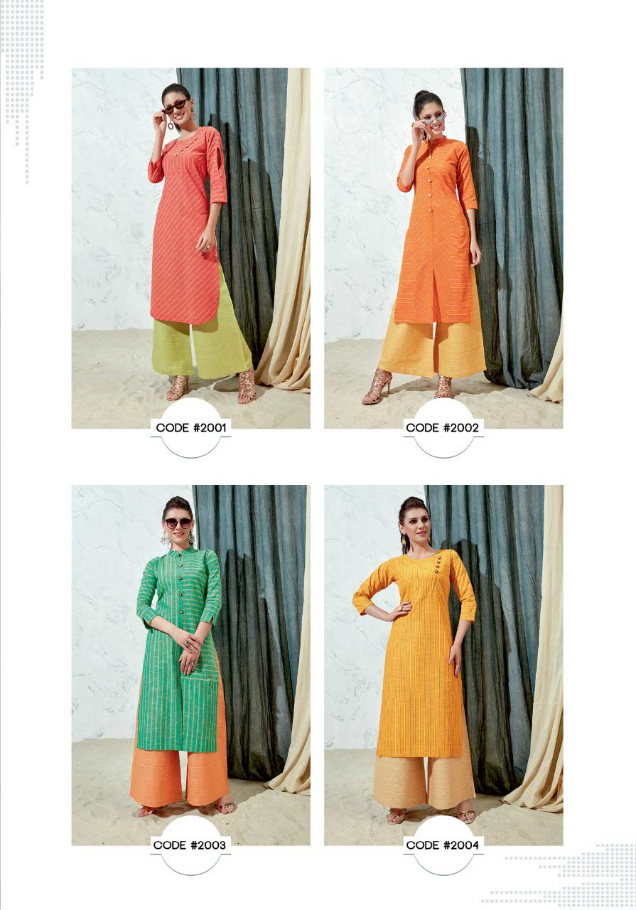 Firoza Parra Studio Cotton Kurti with Palazzo Bottom Firoza Parra Studio Cotton Kurti with Palazzo Bottom
