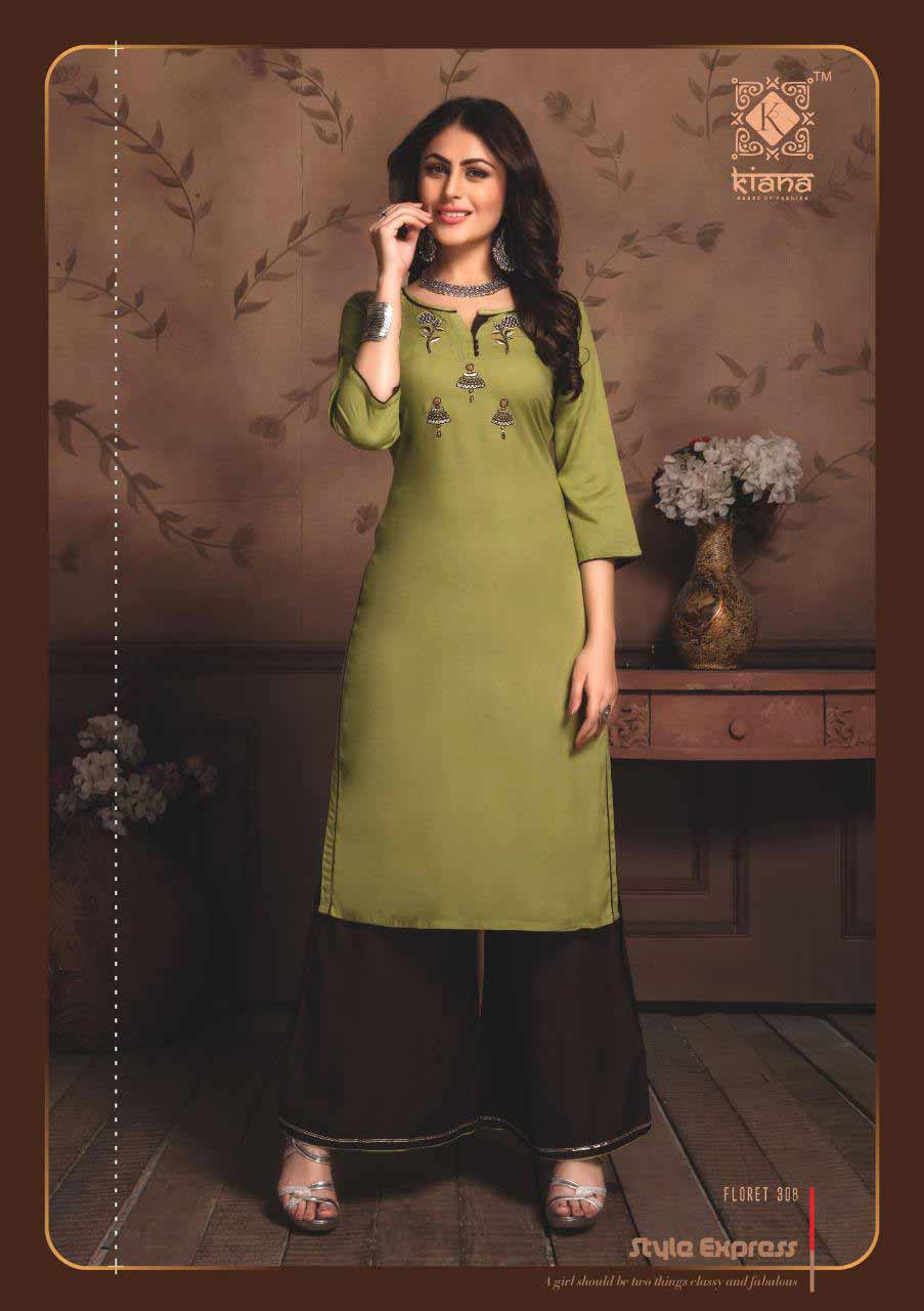 Floret-3 Kiana Designer Rayon Wholesale Kurti Floret-3 Kiana Designer Rayon Wholesale Kurti