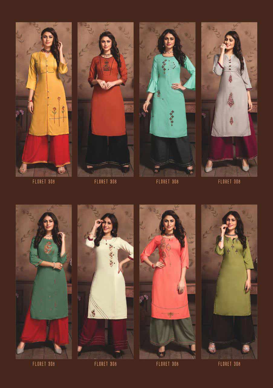 Floret-3 Kiana Designer Rayon Wholesale Kurti Floret-3 Kiana Designer Rayon Wholesale Kurti