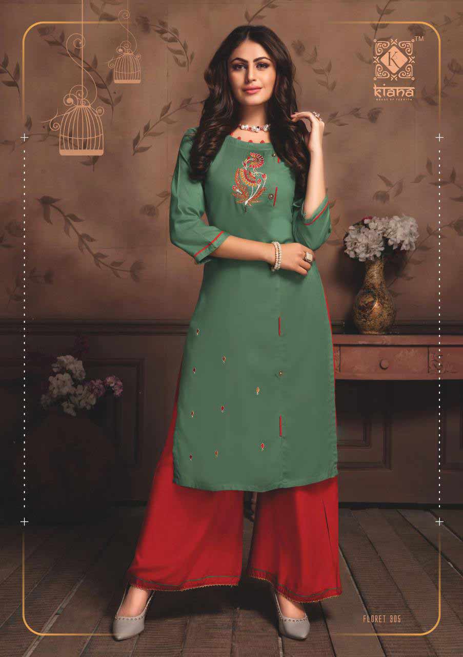 Floret-3 Kiana Designer Rayon Wholesale Kurti Floret-3 Kiana Designer Rayon Wholesale Kurti