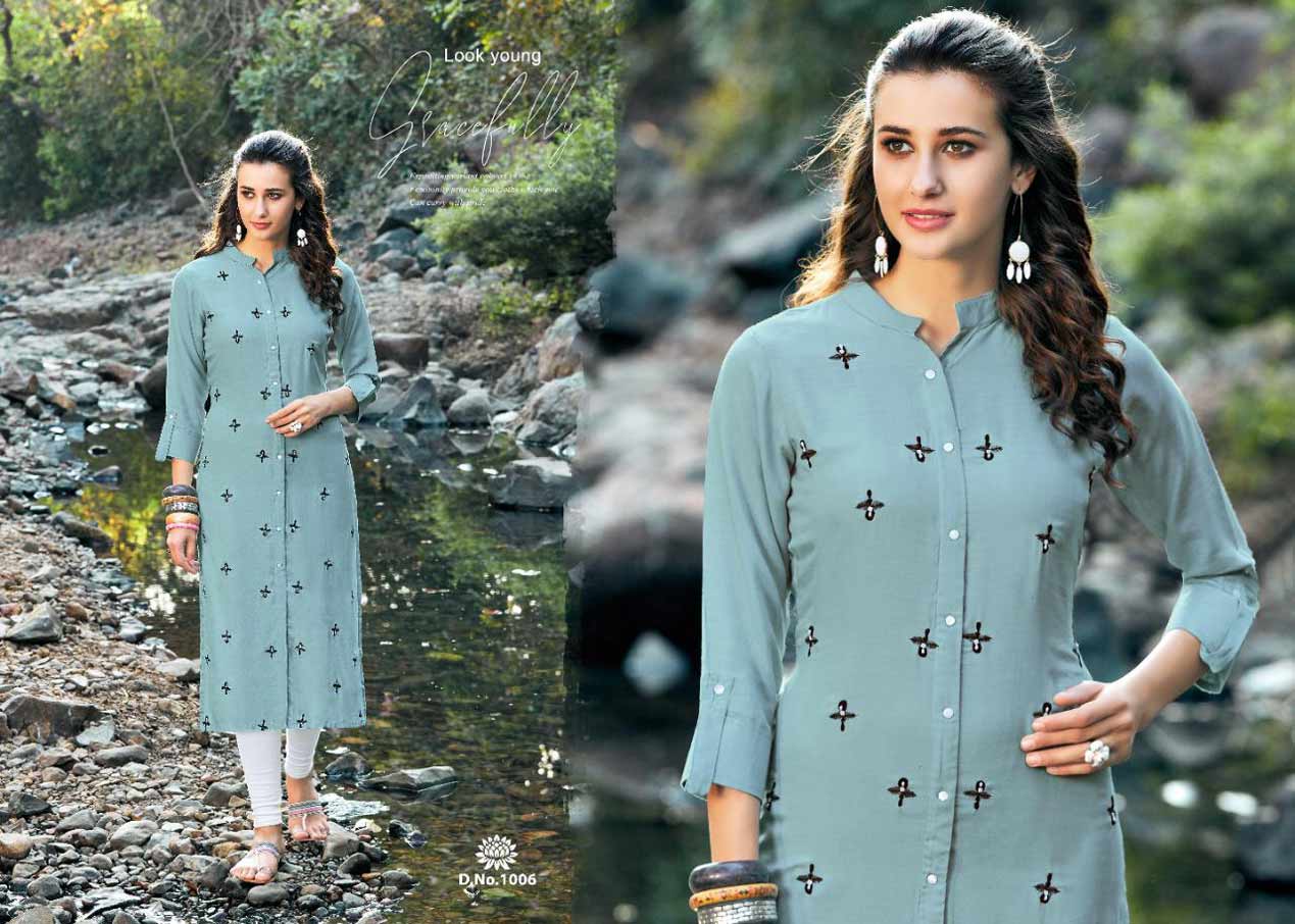 Fussion Rayon Handwork Wholesale Kurti Fussion Rayon Handwork Wholesale Kurti