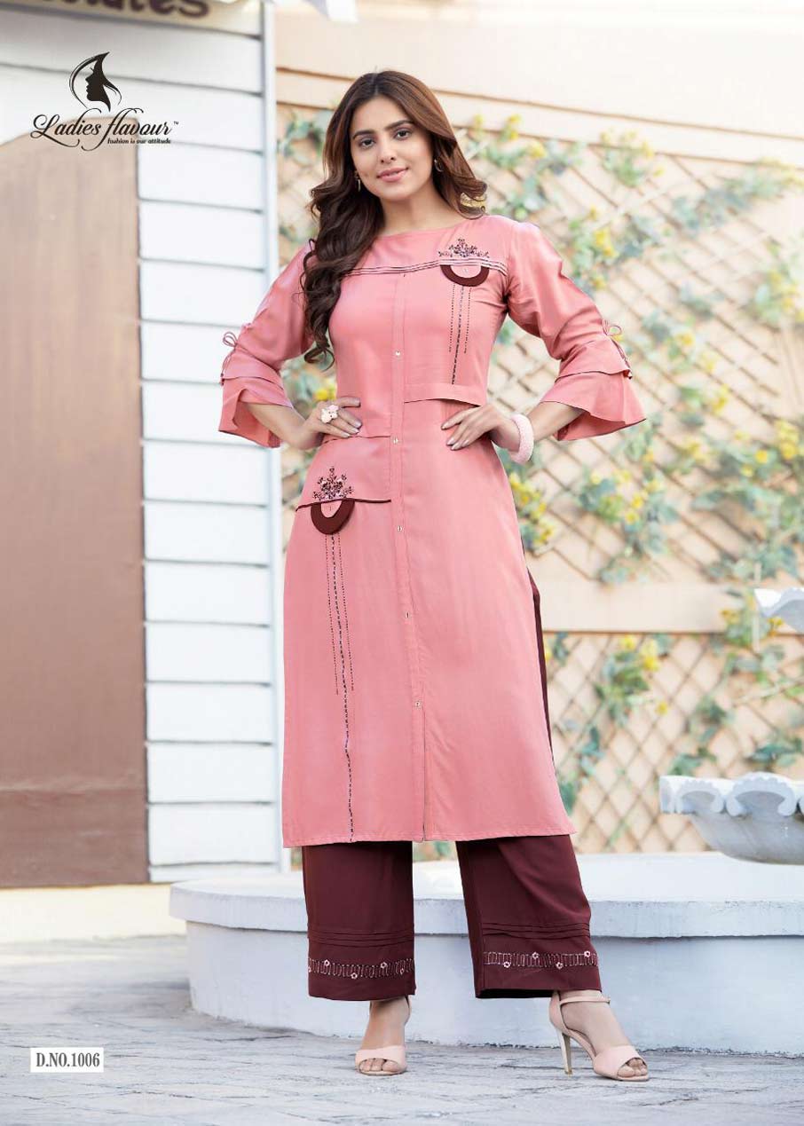 Ginni Embroidery Top Palazzo Wholesale Kurti Set Ginni Embroidery Top Palazzo Wholesale Kurti Set