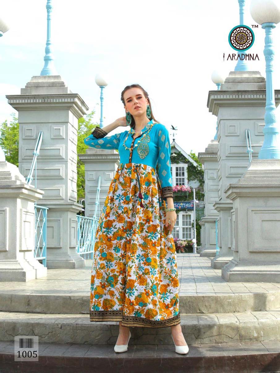 Glamour Aradhna Rayon Ordinary Print Kurtis Set Glamour Aradhna Rayon Ordinary Print Kurtis Set