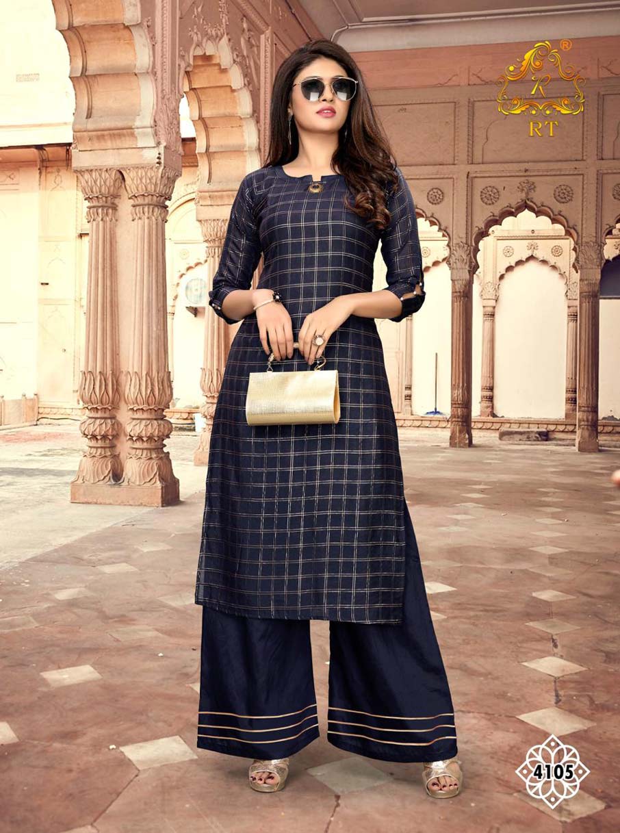 Glossy RT Chanderi Palazzo Wholesale Kurti Glossy RT Chanderi Palazzo Wholesale Kurti