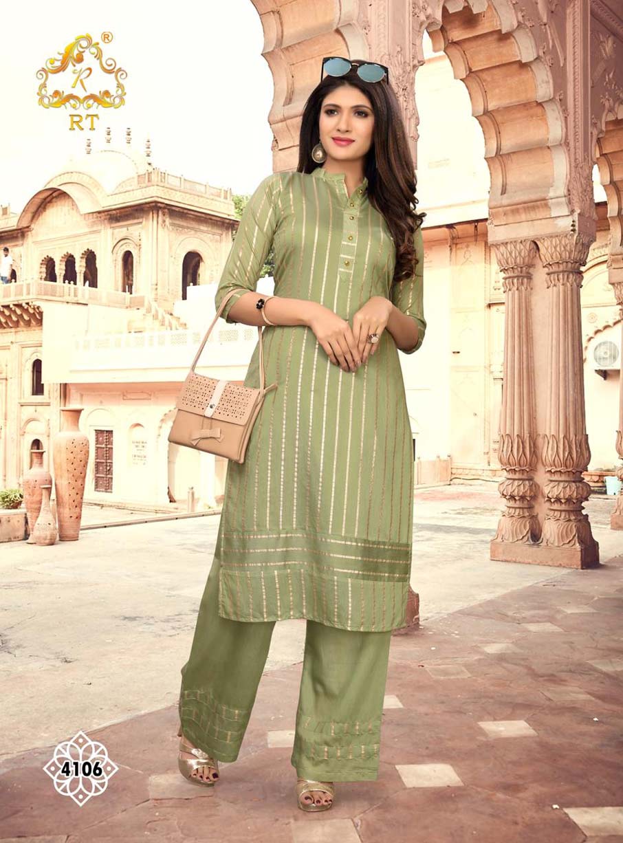 Glossy RT Chanderi Palazzo Wholesale Kurti Glossy RT Chanderi Palazzo Wholesale Kurti