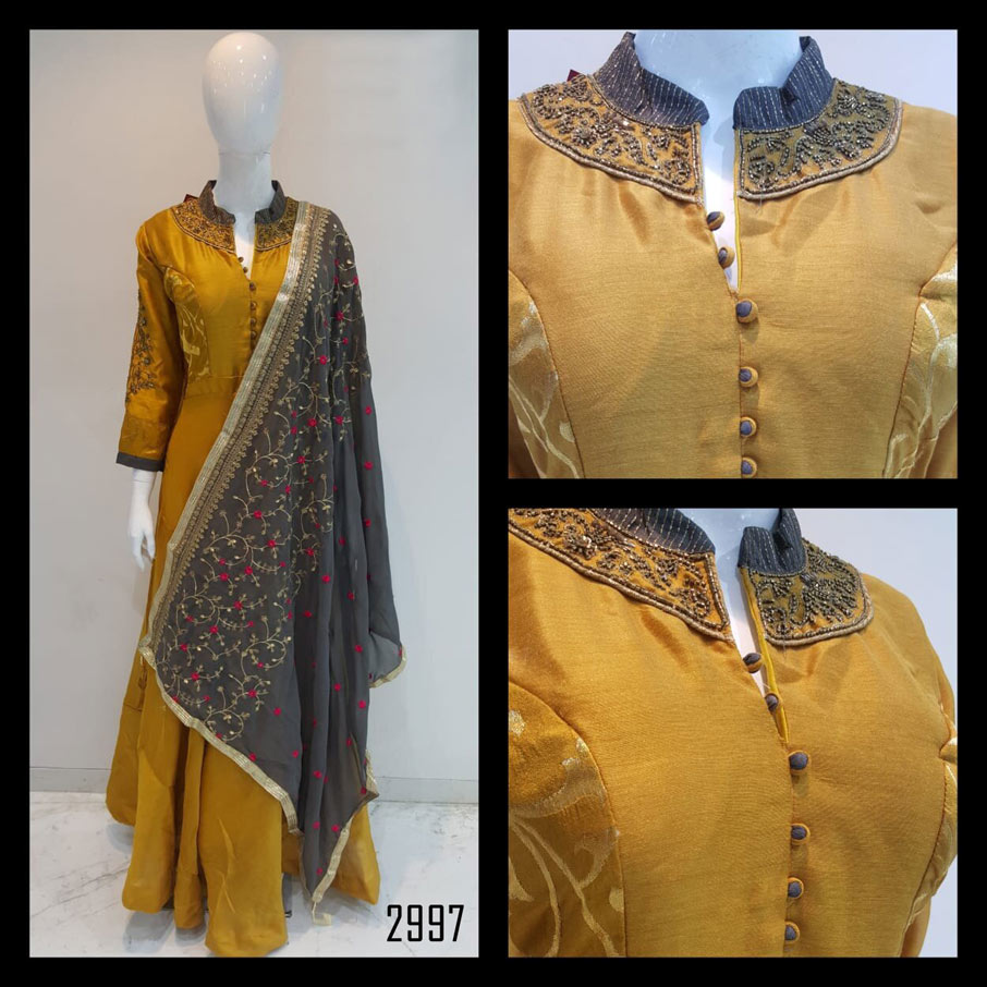 Fabfirki Traditional Heavy Handwork Embroidery Gowns Fabfirki Traditional Heavy Handwork Embroidery Gowns