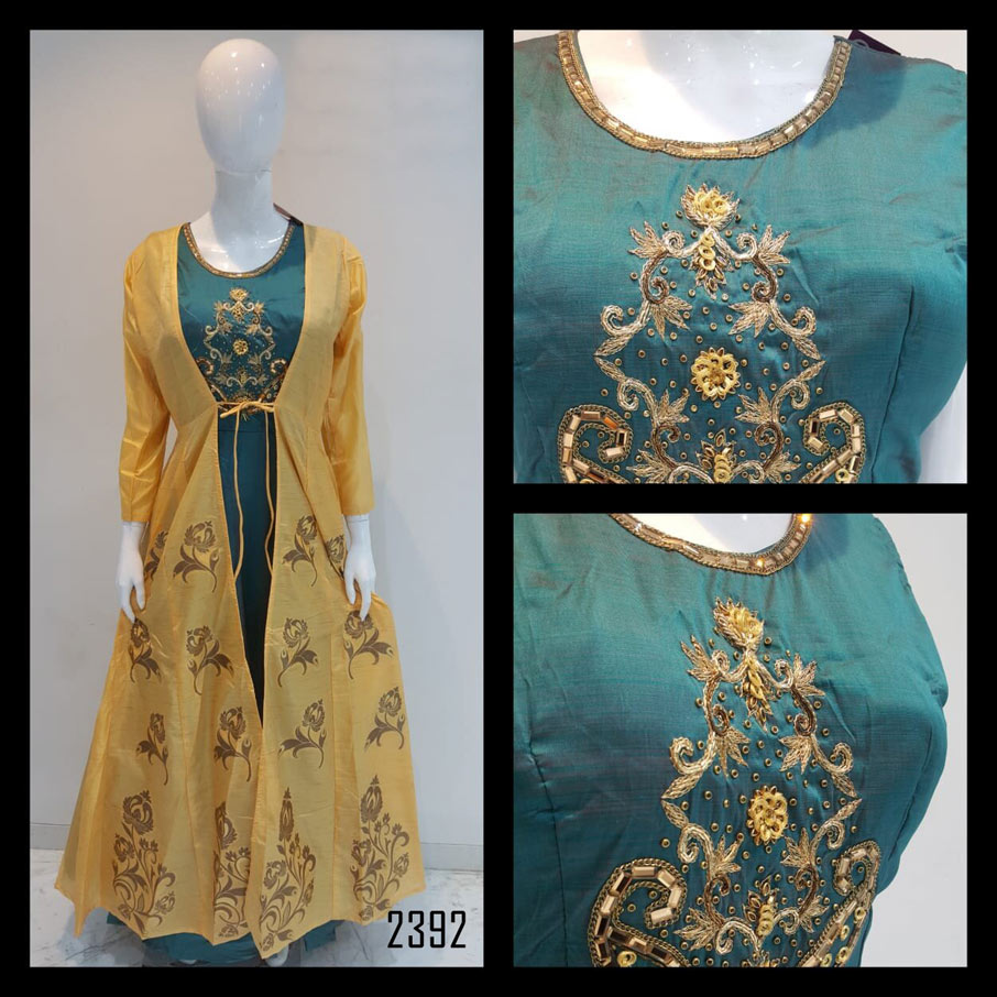 Fabfirki Traditional Heavy Handwork Embroidery Gowns Fabfirki Traditional Heavy Handwork Embroidery Gowns