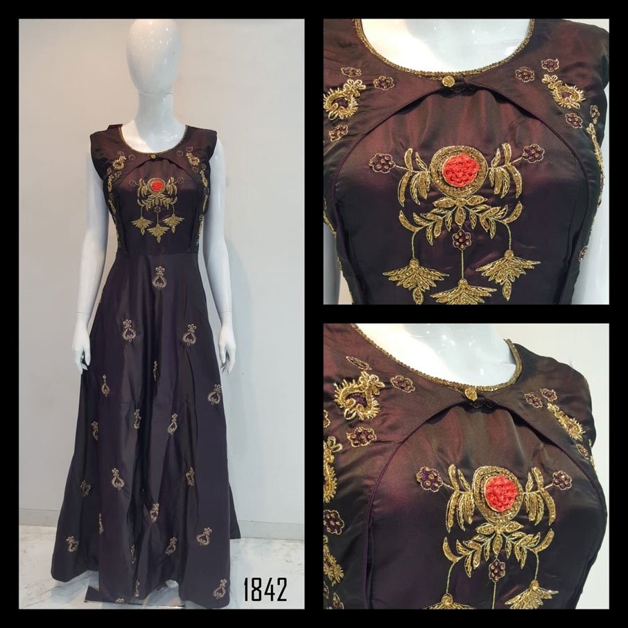 Fabfirki Traditional Heavy Handwork Embroidery Gowns Fabfirki Traditional Heavy Handwork Embroidery Gowns