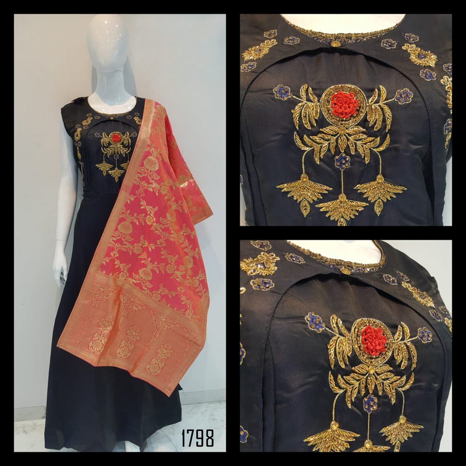 Fabfirki Traditional Heavy Handwork Embroidery Gowns Fabfirki Traditional Heavy Handwork Embroidery Gowns
