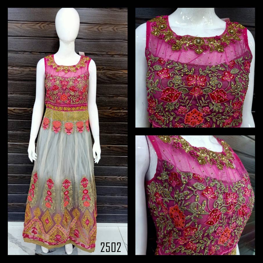 Fabfirki Traditional Heavy Handwork Embroidery Gowns Fabfirki Traditional Heavy Handwork Embroidery Gowns