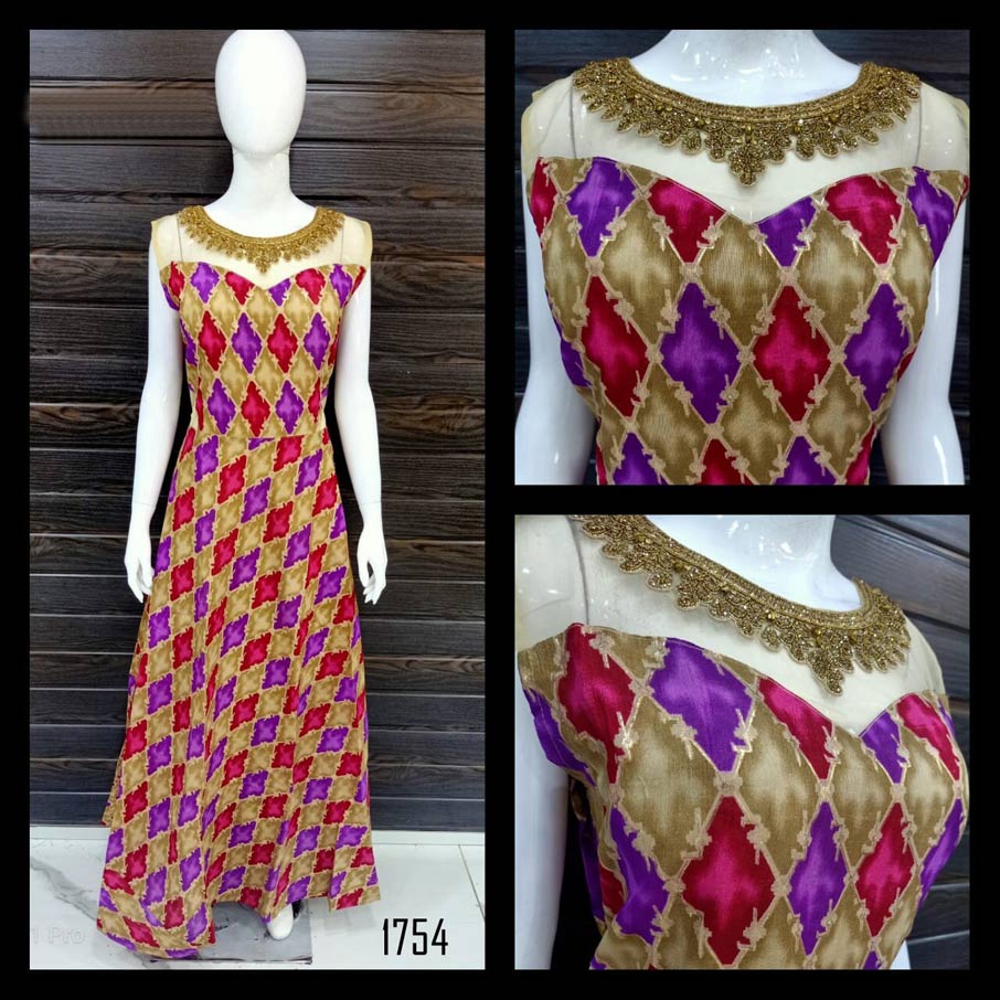 Fabfirki Traditional Heavy Handwork Embroidery Gowns Fabfirki Traditional Heavy Handwork Embroidery Gowns