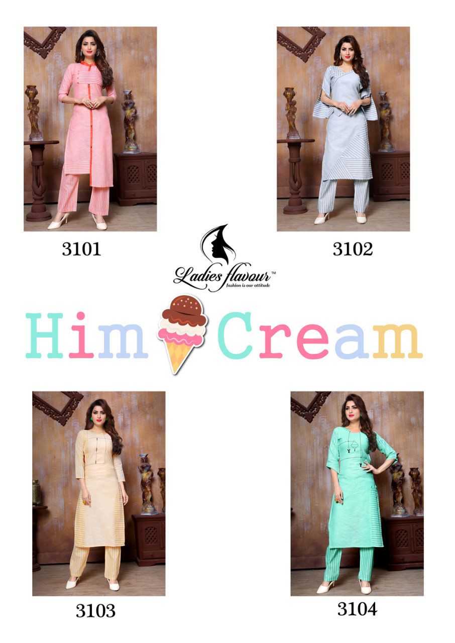 Him-Cream Heavy South Cotton Ladies Flavour Kurti Him-Cream Heavy South Cotton Ladies Flavour Kurti