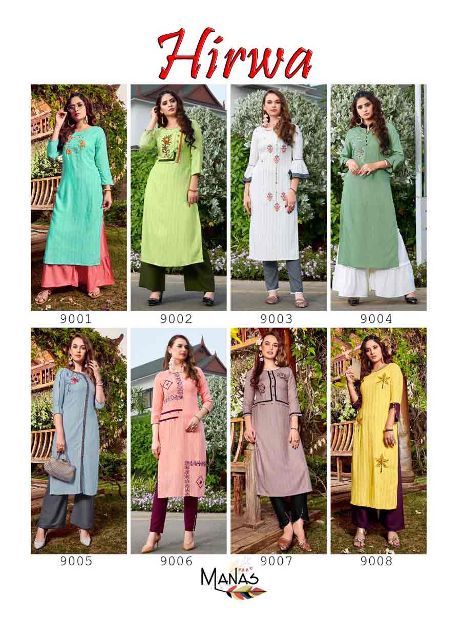 Hirwa Rayon Dyed Embroidery Kurtis Catalog Hirwa Rayon Dyed Embroidery Kurtis Catalog