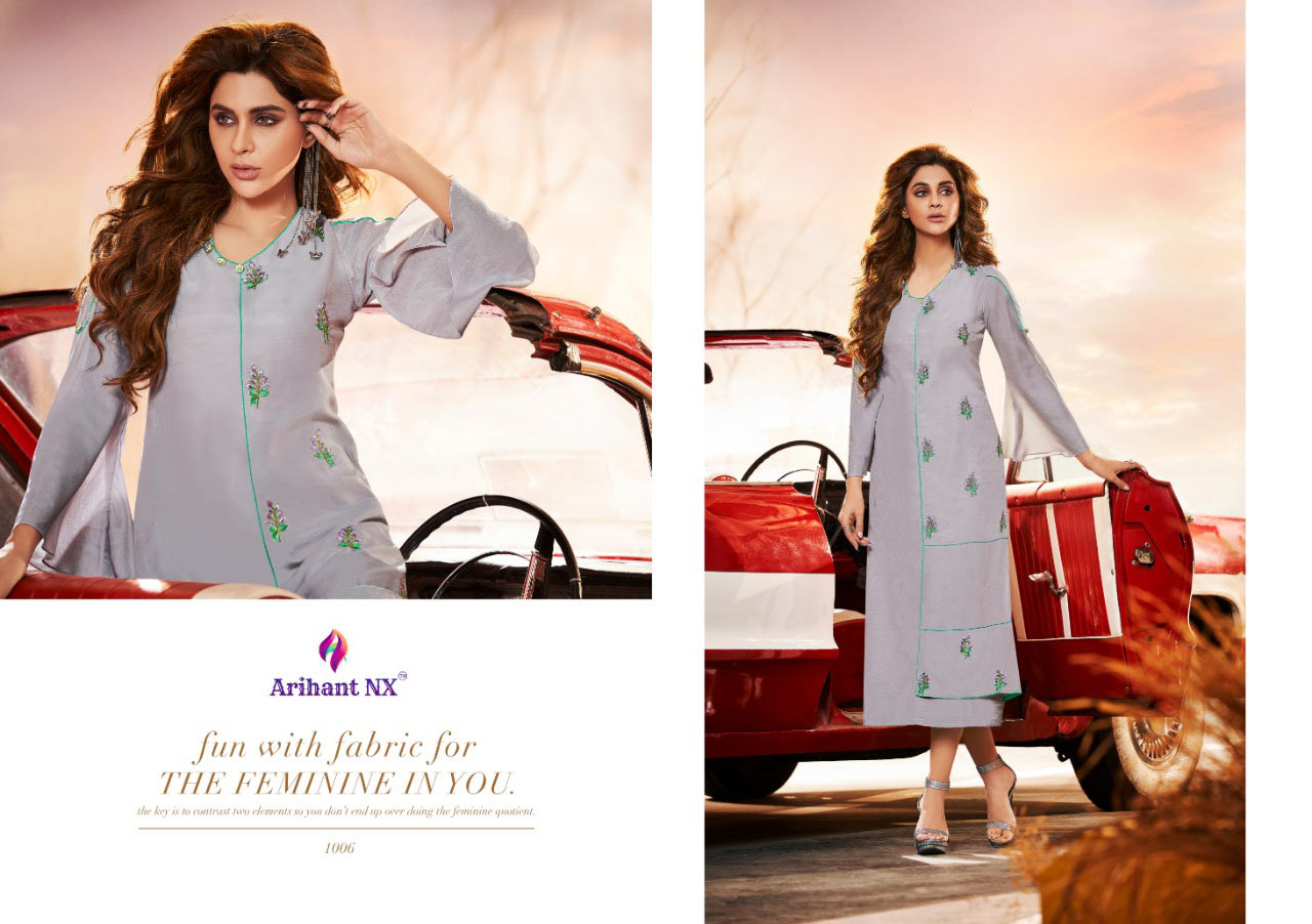 Impressive Arihant Nx Silk A-Line Wholesale Kurti Impressive Arihant Nx Silk A-Line Wholesale Kurti