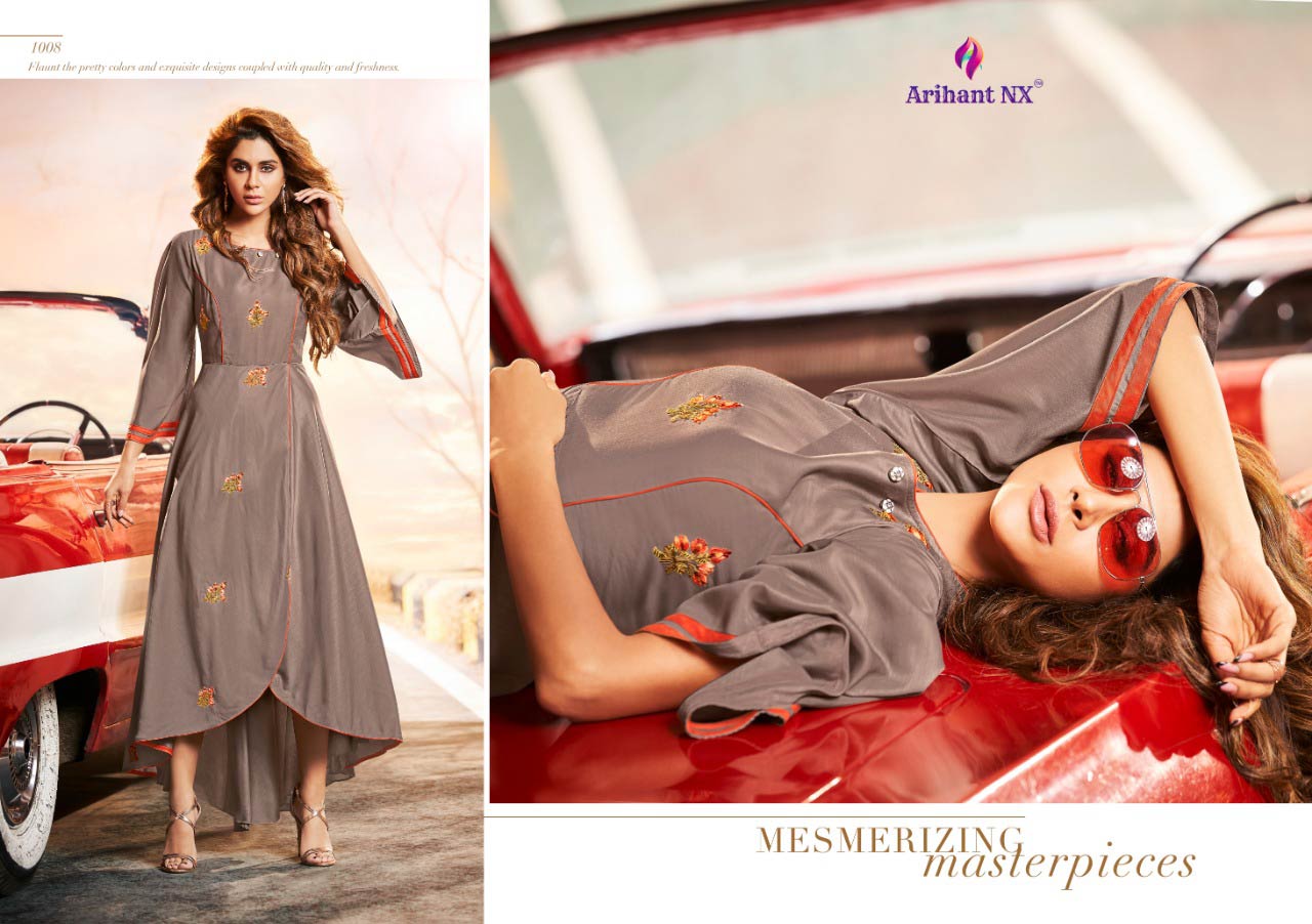 Impressive Arihant Nx Silk A-Line Wholesale Kurti Impressive Arihant Nx Silk A-Line Wholesale Kurti