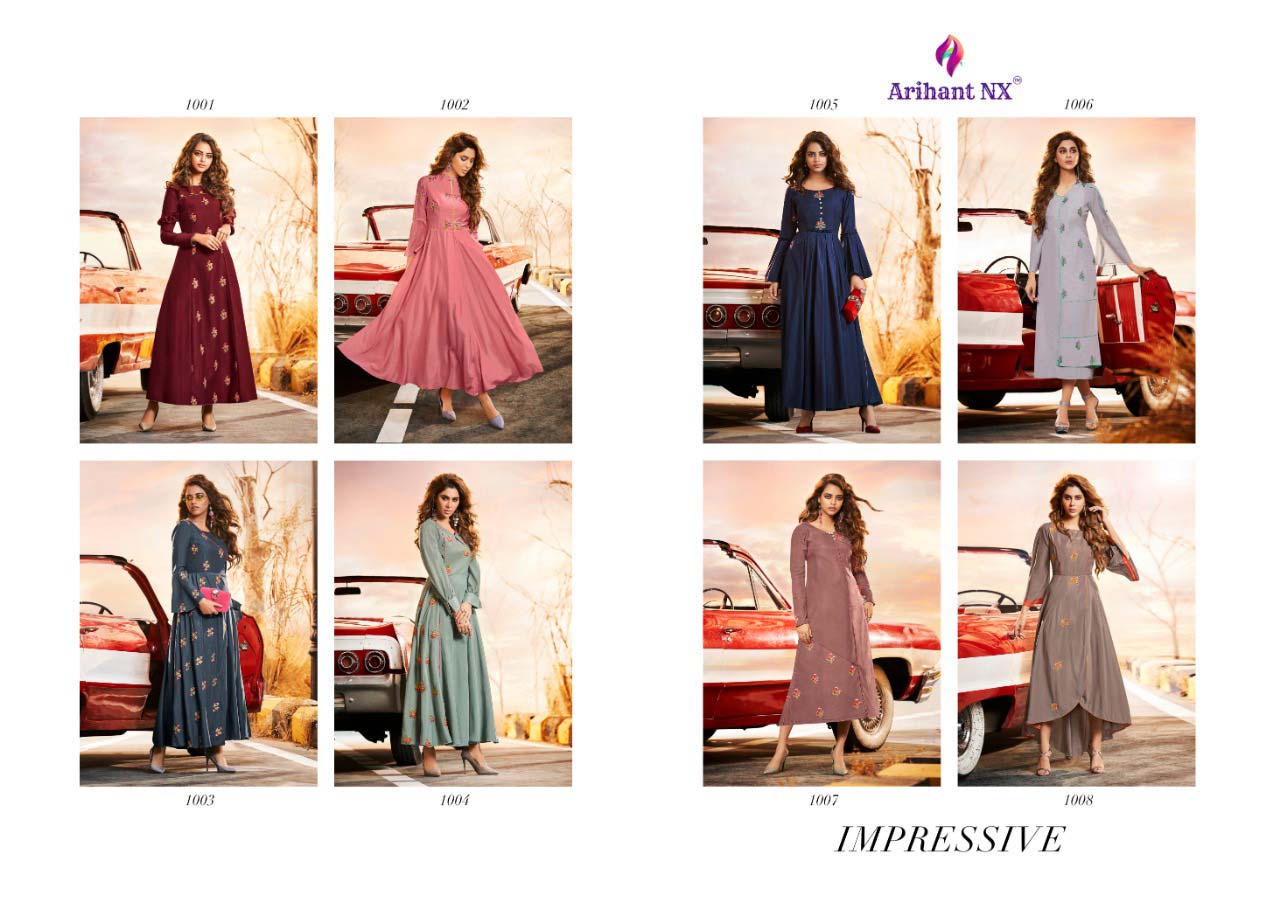 Impressive Arihant Nx Silk A-Line Wholesale Kurti Impressive Arihant Nx Silk A-Line Wholesale Kurti