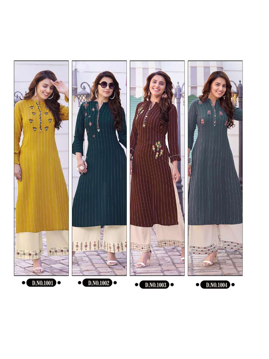 Jasmeet Rayon Strip Kurti Manufacturer Jasmeet Rayon Strip Kurti Manufacturer