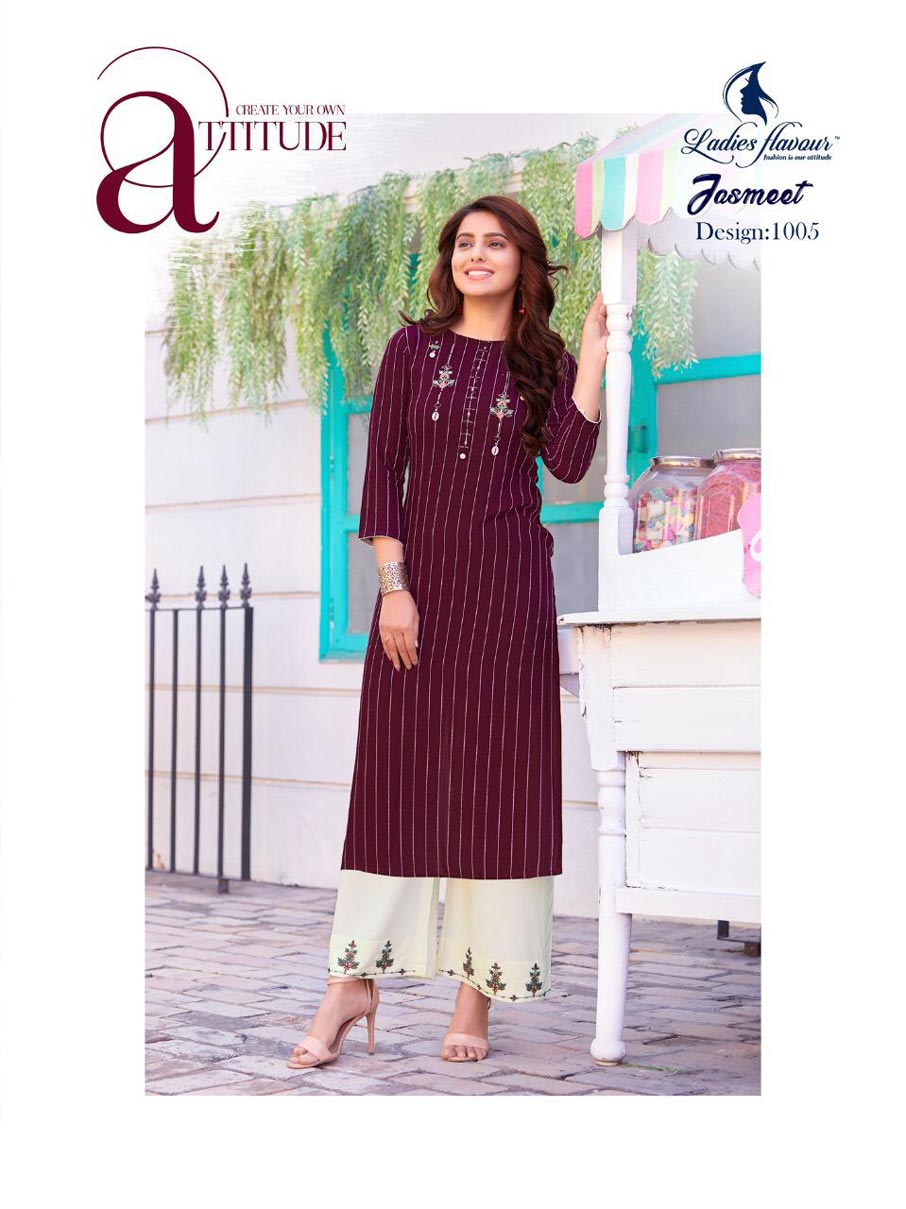 Jasmeet Rayon Strip Kurti Manufacturer Jasmeet Rayon Strip Kurti Manufacturer