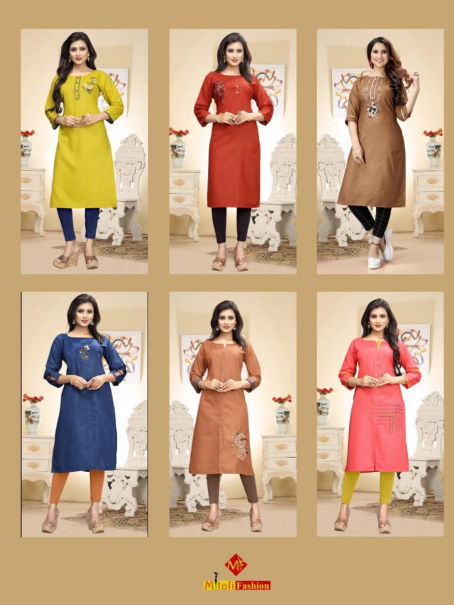 Mitali Jolly Slub Cotton Kurtis Manufacturer Mitali Jolly Slub Cotton Kurtis Manufacturer