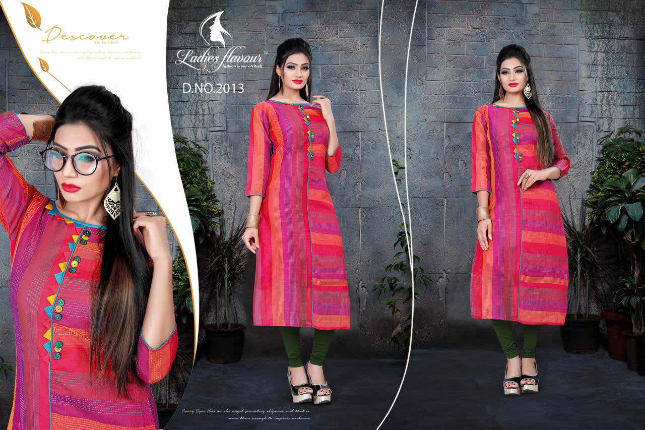 Kastoore Ladies Flavour Weaving Stripes Straight Kurti Kastoore Ladies Flavour Weaving Stripes Straight Kurti