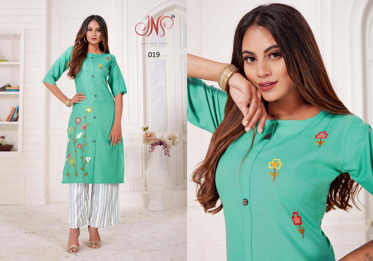 Kia Cotton Print Palazzo Kurtis Catalog Set Kia Cotton Print Palazzo Kurtis Catalog Set