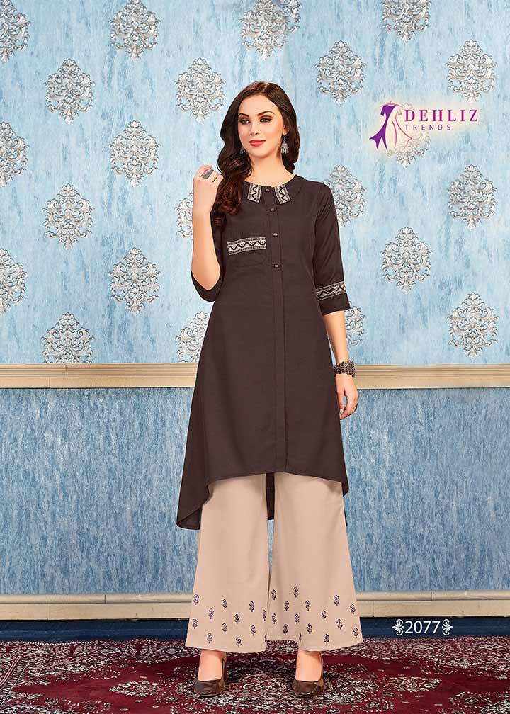 Dehliz Trends Kitty Magic Slub Kurti Manufacturer Dehliz Trends Kitty Magic Slub Kurti Manufacturer