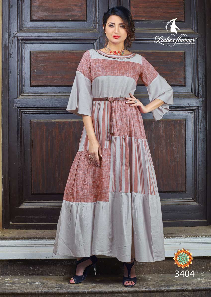 Laher Ladies Flavour Doted Rayon Stripe Kurti Sets Laher Ladies Flavour Doted Rayon Stripe Kurti Sets