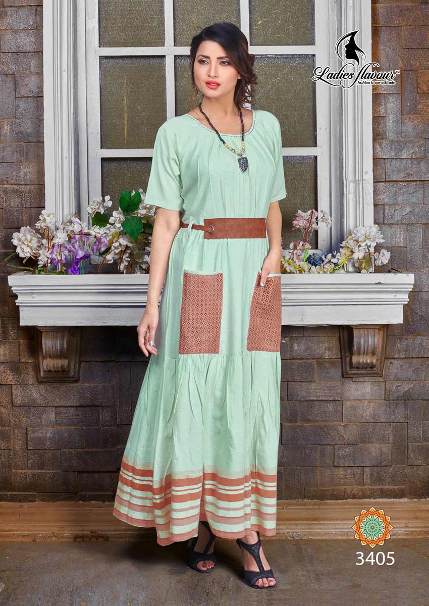 Laher Ladies Flavour Doted Rayon Stripe Kurti Sets Laher Ladies Flavour Doted Rayon Stripe Kurti Sets