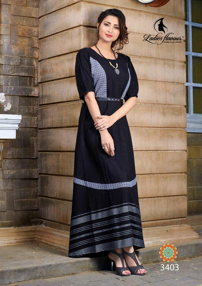 Laher Ladies Flavour Doted Rayon Stripe Kurti Sets Laher Ladies Flavour Doted Rayon Stripe Kurti Sets