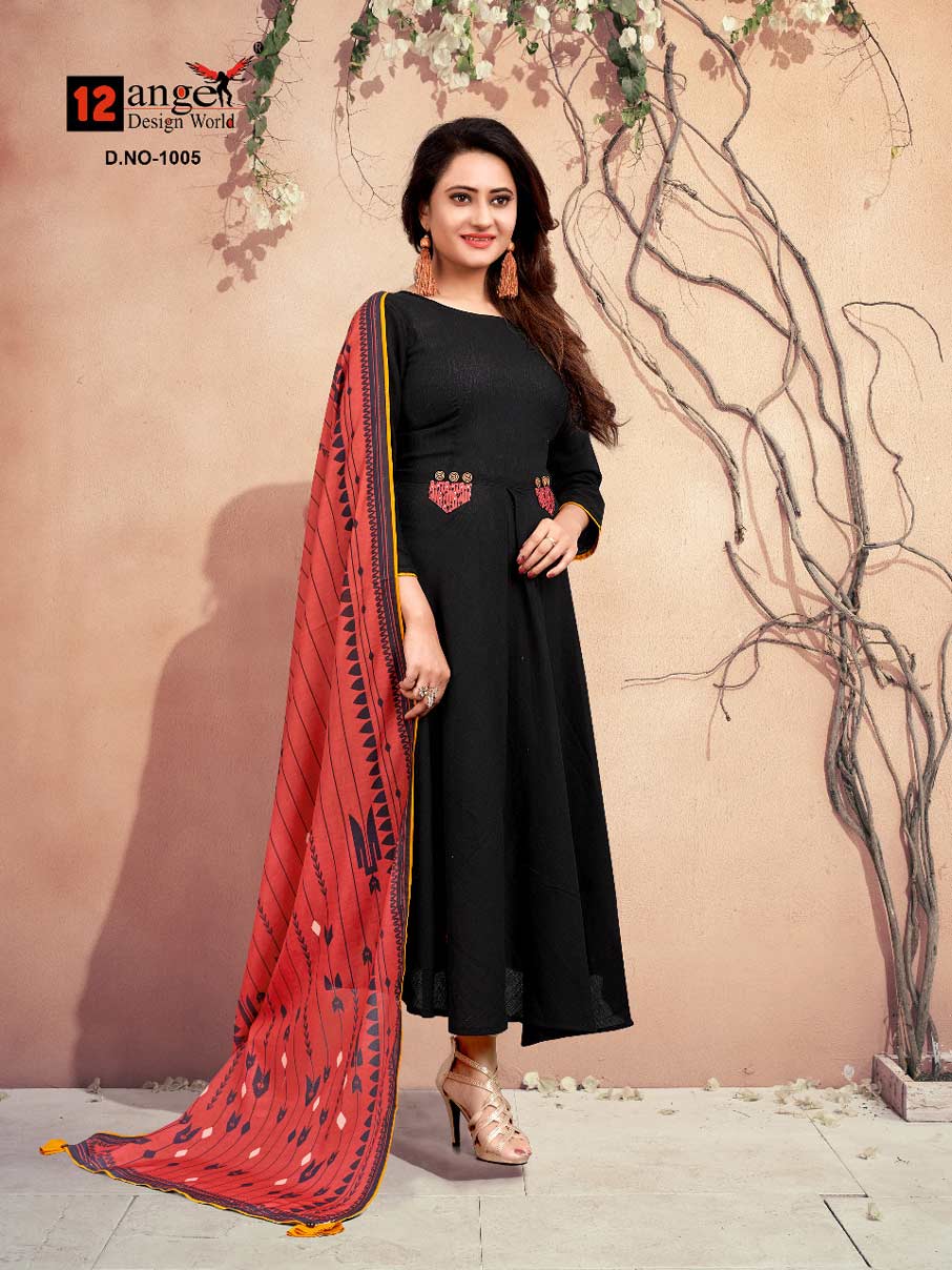 Lotus 12Angel Printed Wholesale Dupatta Gown Lotus 12Angel Printed Wholesale Dupatta Gown