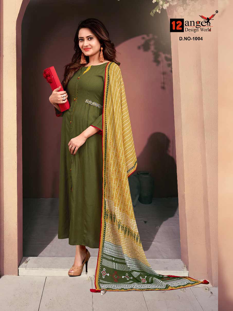 Lotus 12Angel Printed Wholesale Dupatta Gown Lotus 12Angel Printed Wholesale Dupatta Gown