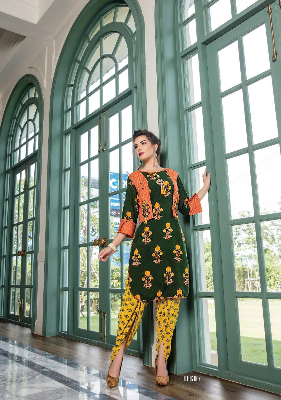 Lotus Kiana Dhoti Sharara Pant Palazzo Designer Kurti Lotus Kiana Dhoti Sharara Pant Palazzo Designer Kurti
