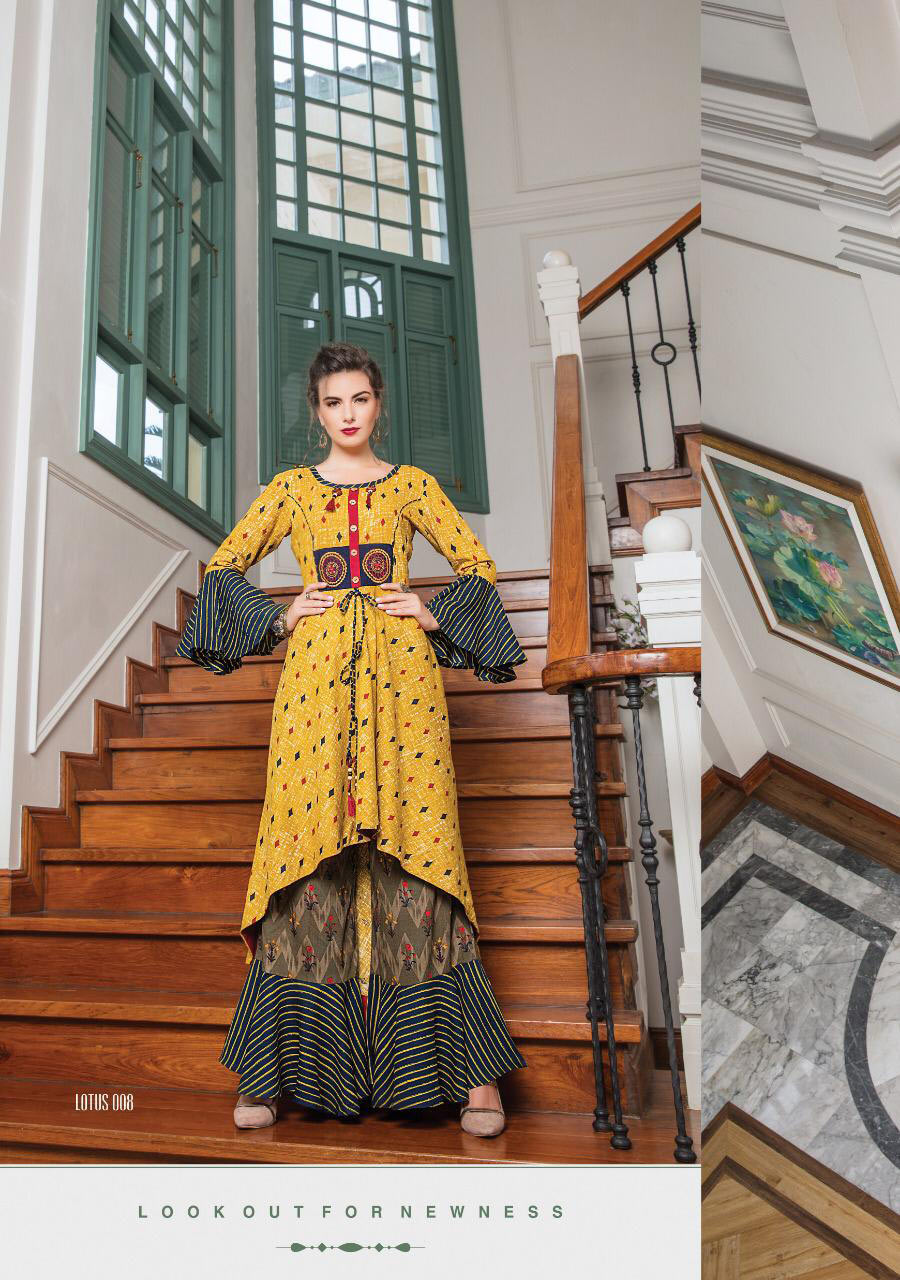 Lotus Kiana Dhoti Sharara Pant Palazzo Designer Kurti Lotus Kiana Dhoti Sharara Pant Palazzo Designer Kurti