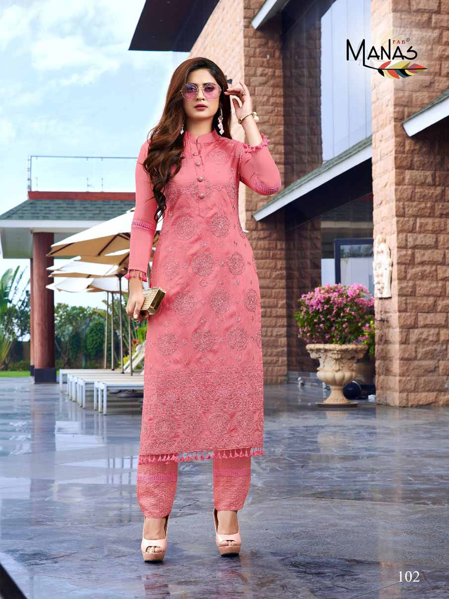 Manas Design Lucknowi Fancy Kurti Catalog Manas Design Lucknowi Fancy Kurti Catalog