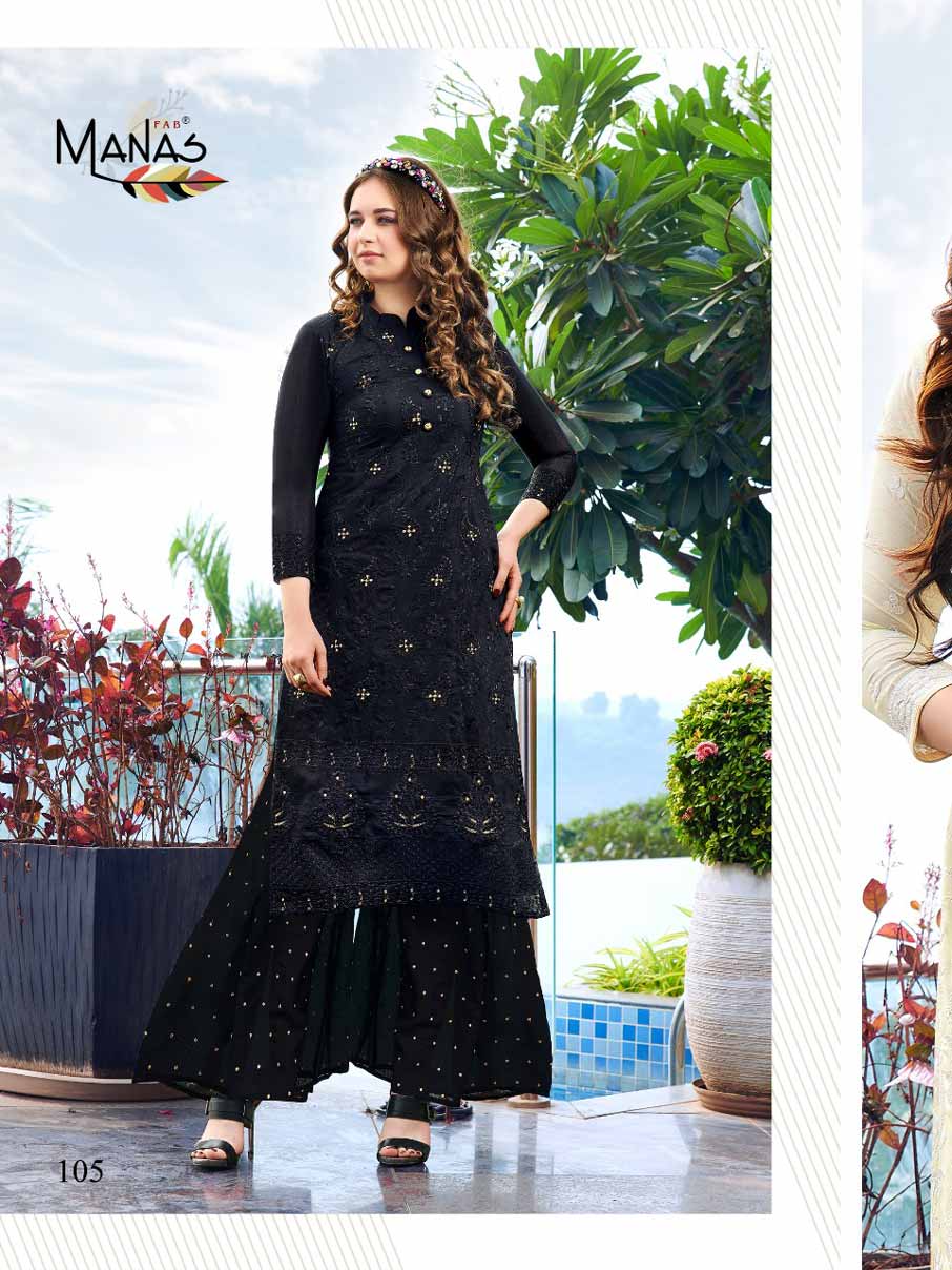 Manas Design Lucknowi Fancy Kurti Catalog Manas Design Lucknowi Fancy Kurti Catalog