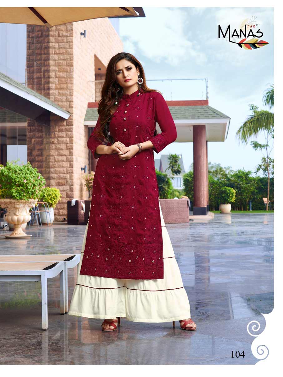 Manas Design Lucknowi Fancy Kurti Catalog Manas Design Lucknowi Fancy Kurti Catalog