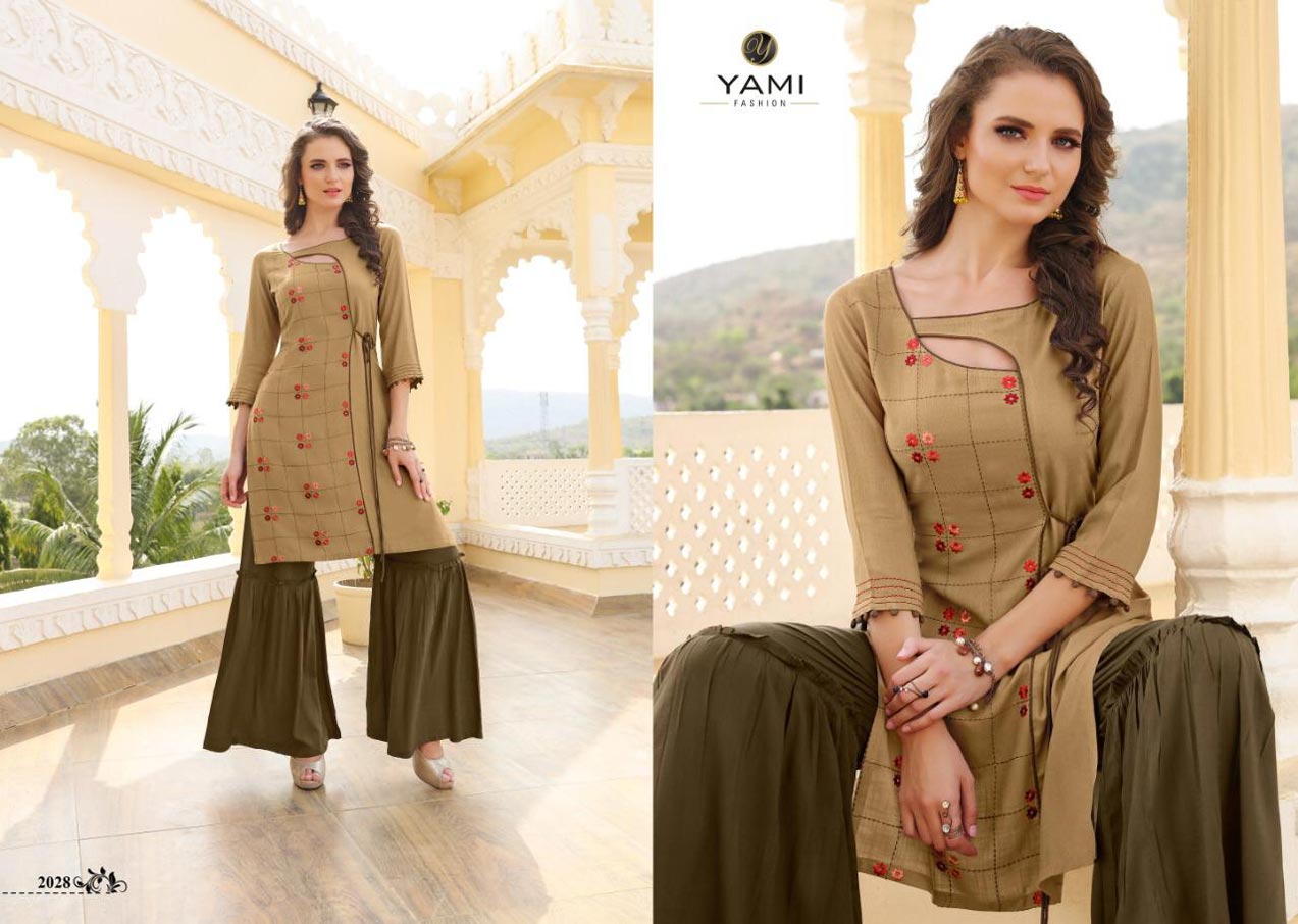 Mallika Yami Fashion Sharara Embroidery Kurtis Mallika Yami Fashion Sharara Embroidery Kurtis