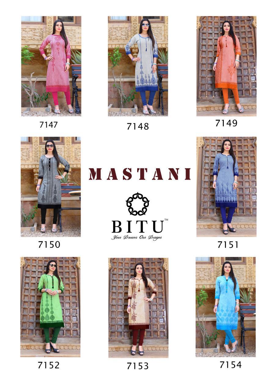 Mastani Bitu Design Rayon Khadi Kurtis Collection Mastani Bitu Design Rayon Khadi Kurtis Collection