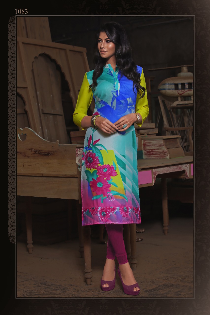 Mawra Manisha Fashion Butter Crepe Kurti Mawra Manisha Fashion Butter Crepe Kurti