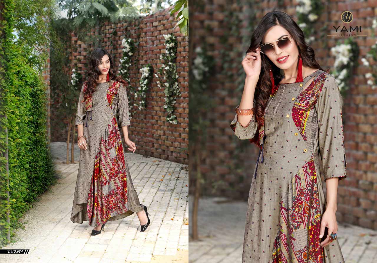 Menka Yami Fashion Muslin Modal Two Tone Kurti Menka Yami Fashion Muslin Modal Two Tone Kurti