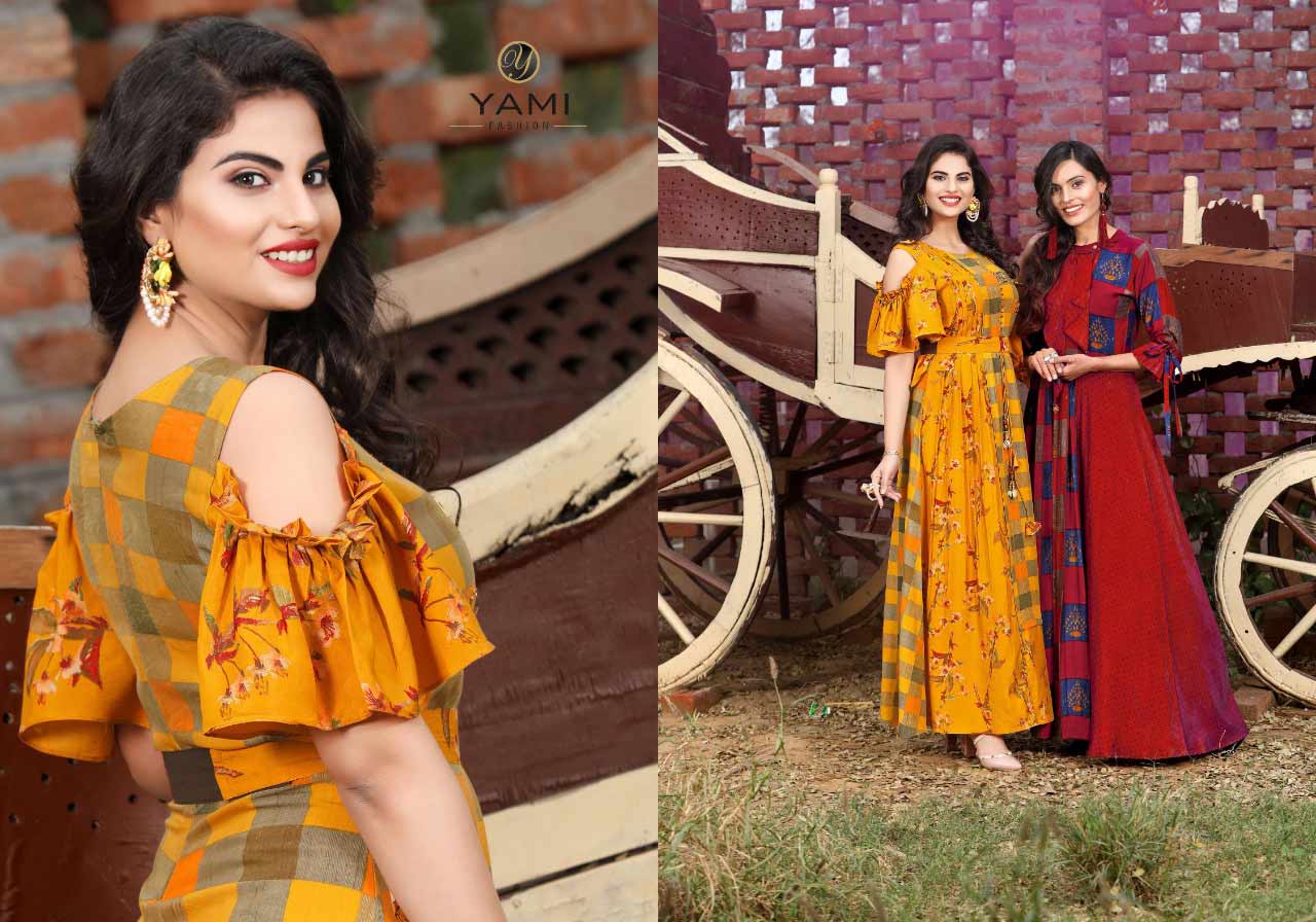 Menka Yami Fashion Muslin Modal Two Tone Kurti Menka Yami Fashion Muslin Modal Two Tone Kurti