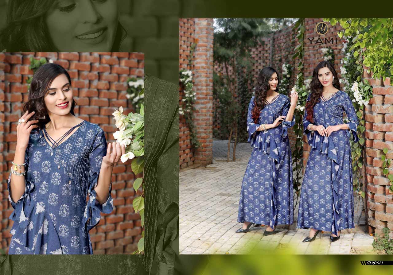 Menka Yami Fashion Muslin Modal Two Tone Kurti Menka Yami Fashion Muslin Modal Two Tone Kurti