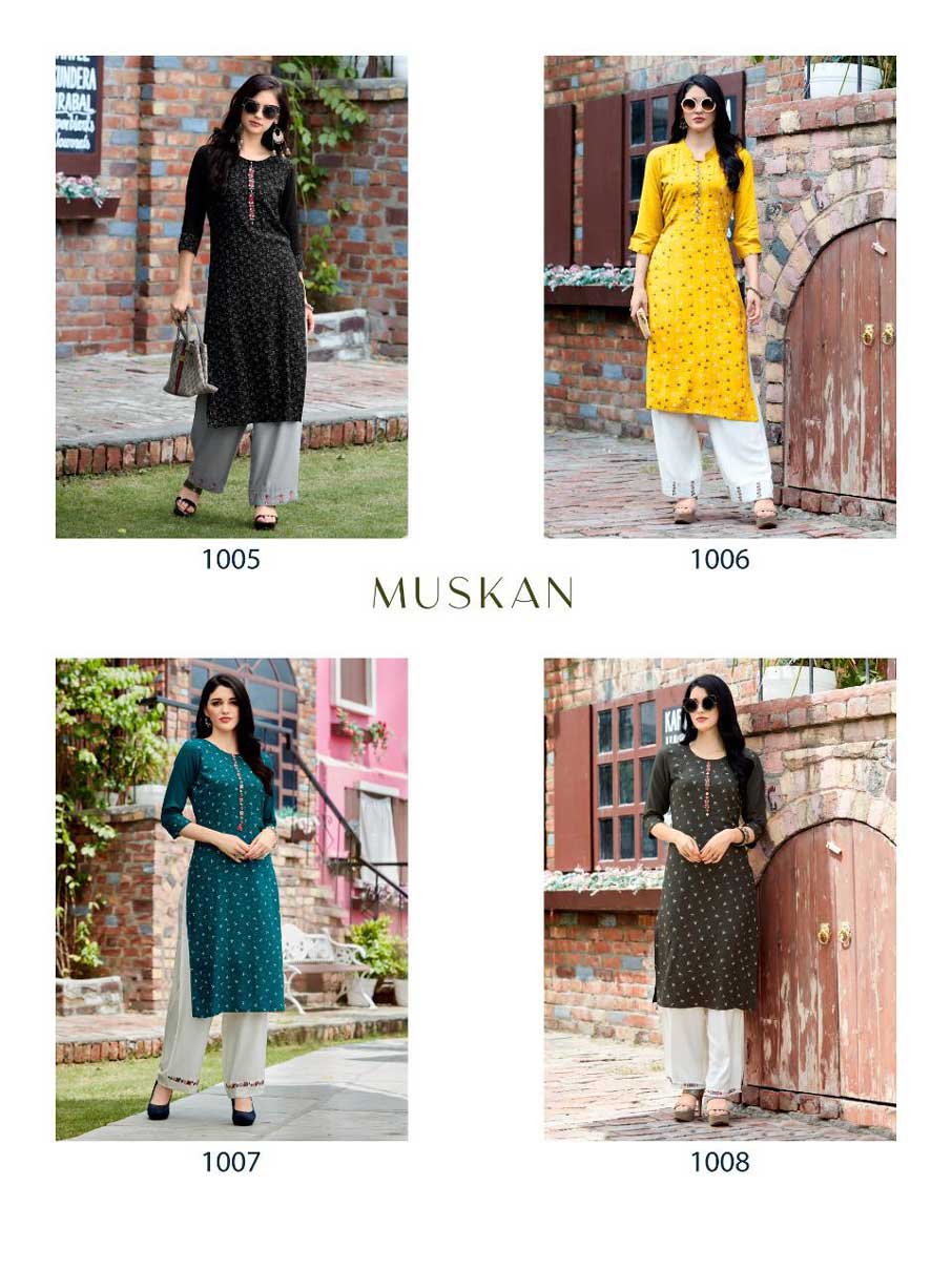 Muskan Embroidery Work Kurtis Collection Muskan Embroidery Work Kurtis Collection
