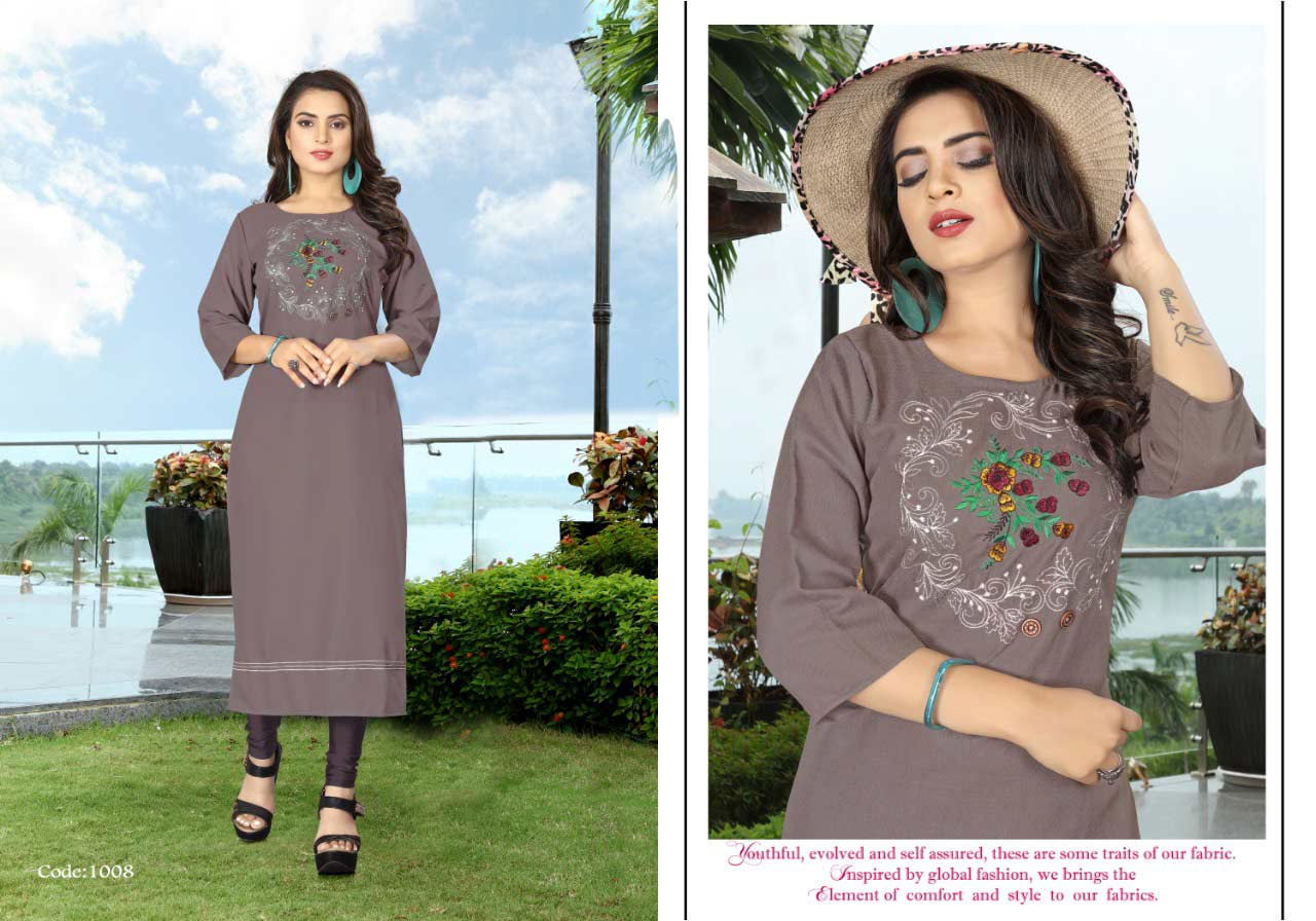 Nikita Neeti Creation Swiss Slub Kurti Catalog Nikita Neeti Creation Swiss Slub Kurti Catalog