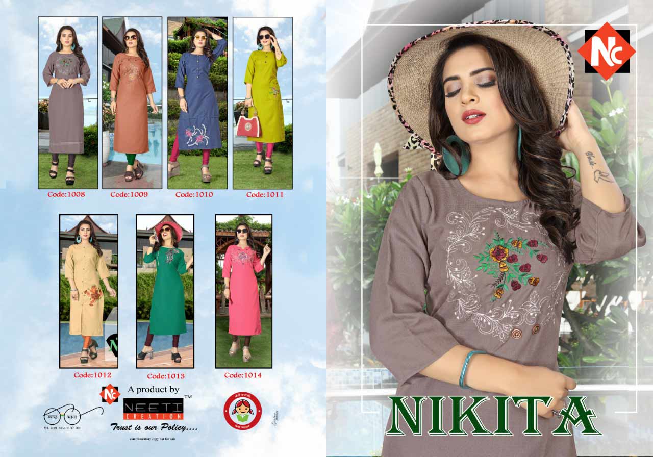 Nikita Neeti Creation Swiss Slub Kurti Catalog Nikita Neeti Creation Swiss Slub Kurti Catalog