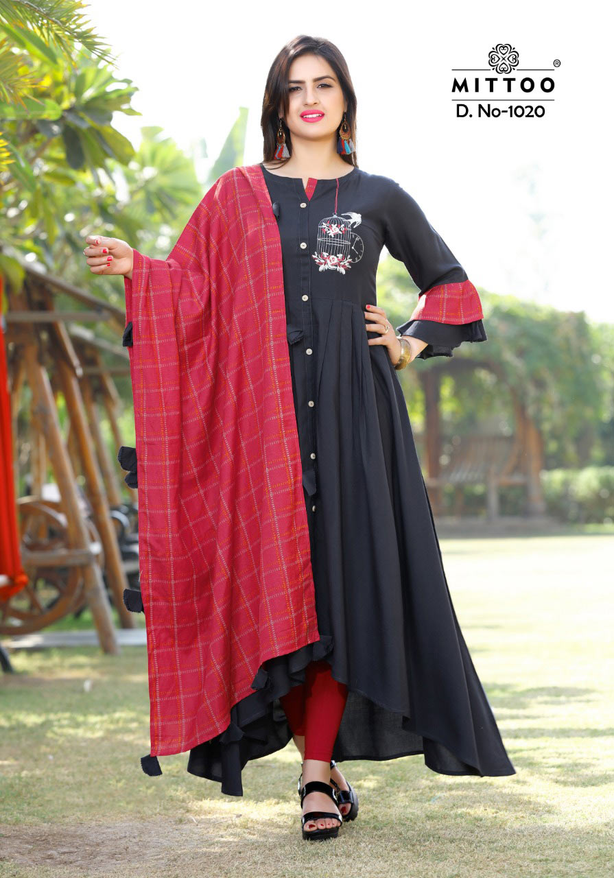 Kurta Mittoo Rayon Print Chanderi Dupatta Kurti Kurta Mittoo Rayon Print Chanderi Dupatta Kurti
