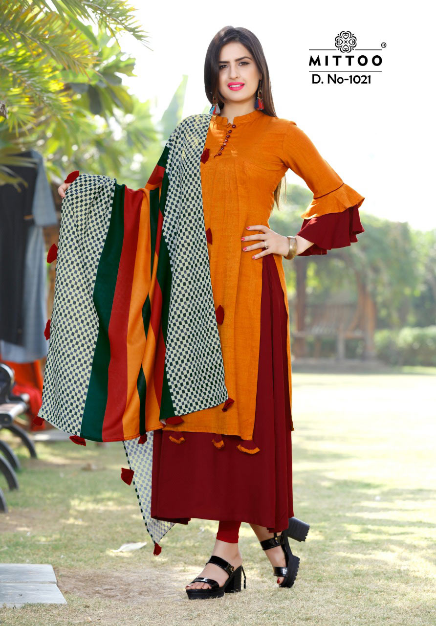 Kurta Mittoo Rayon Print Chanderi Dupatta Kurti Kurta Mittoo Rayon Print Chanderi Dupatta Kurti