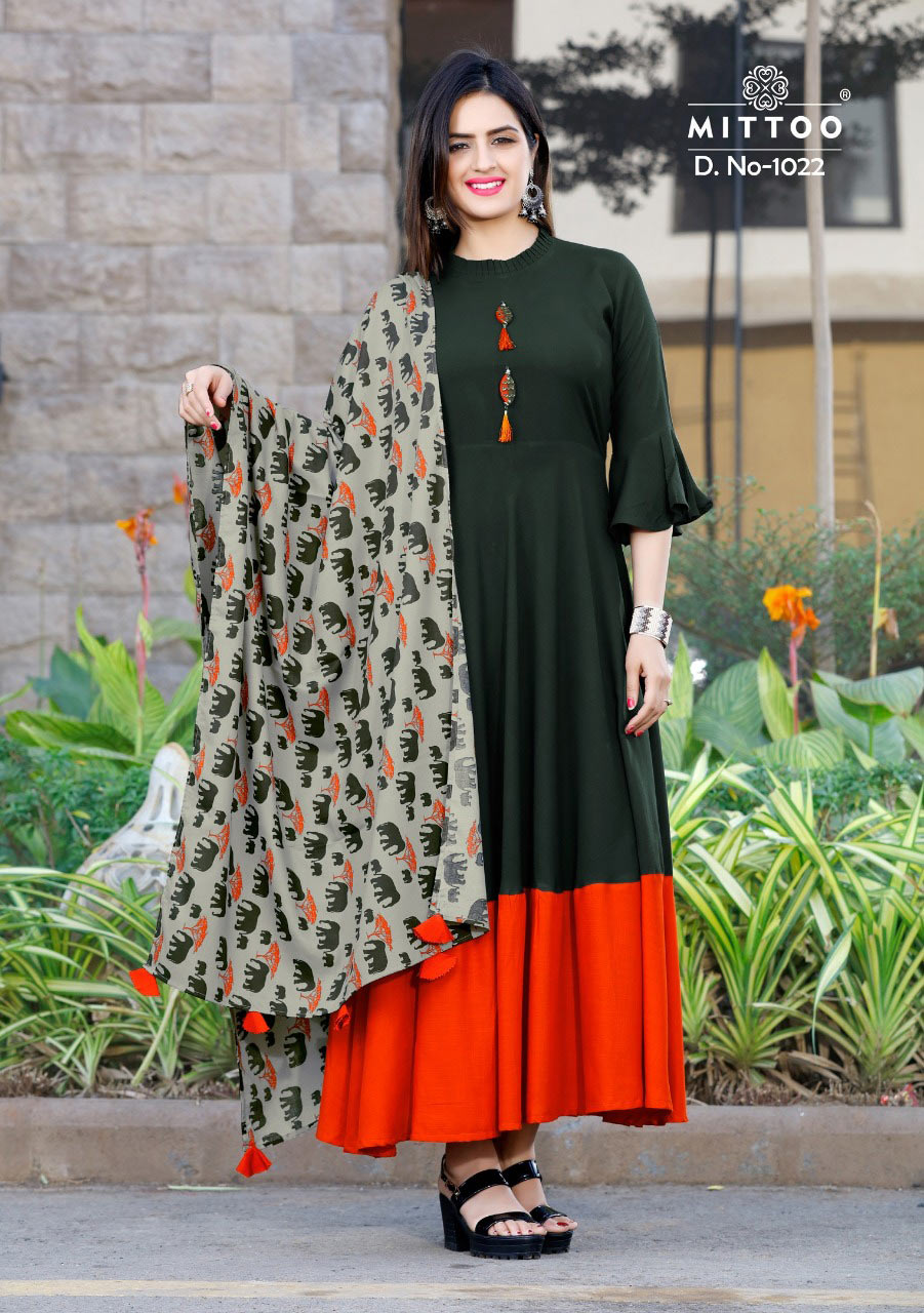 Kurta Mittoo Rayon Print Chanderi Dupatta Kurti Kurta Mittoo Rayon Print Chanderi Dupatta Kurti